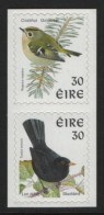 Ireland 1998-99 MNH Sc 1115a 30p Blackbird, Goldcrest Perf 9 X 9.5 Pair - Neufs