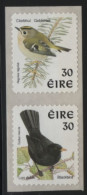 Ireland 1998-99 MNH Sc 1115d 30p Blackbird, Goldcrest Perf 11 X 11.25 Coil Pair - Unused Stamps