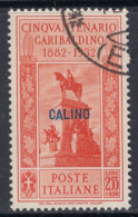 EGEO - CALIMNO - GARIBALDI - N.25 - USATO- LUXUS GESTEMPELT - Egeo (Calino)