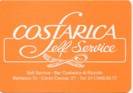 Calendarietto - Costa Rica - Self Service - Beinasco - Torino - Anno 1990 - Tamaño Pequeño : 1981-90