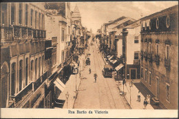 Brazil Recife Rua Barao Da Victoria Street Scene Old PPC 1909 Mailed. Pernambuco - Recife