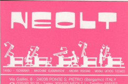 Calendarietto - NEOLT  - Ponte S.pietro - Bergamo - Anno 1990 - Formato Piccolo : 1981-90