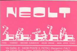 Calendarietto - NEOLT  - Ponte S.pietro - Bergamo - Anno 1990 - Small : 1981-90