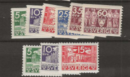 1935 MNH Sweden Mi 221-26 Postfris** - Unused Stamps
