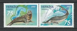 Ukraine 2002 MiNr. 530 - 531 Joint Issues Kazakhstan Animals Caspian Seal Fishes Beluga 2v MNH ** 1,50  € - Otros & Sin Clasificación