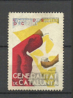 Espana Spain Generalitat De Catalunya Consell De Sanitat De Guerra Propaganda Stamp Vignette (*) - Erinnofilia