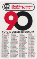 Calendarietto -mediterranea Color Trin - AFGA - Palermo - Anno 1990 - Klein Formaat: 1981-90