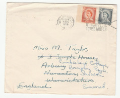 1958 NEW ZEALAND To Nuneaton GB Redirected Brompton Regis Dulverton Stamps Cover - Brieven En Documenten