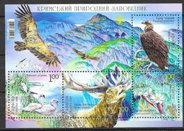 Ukraine 2008 MiNr. 973 - 976 (Block 68) Crimea Nature Reserve Birds Animals Plants S\sh  MNH ** 3,20 € - Adler & Greifvögel