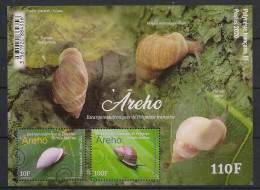 POLYNESIE - 2020 - Bloc Feuillet BF N°YT. 52 - Escargots - Neuf Luxe** / MNH / Postfrisch - Blokken & Velletjes