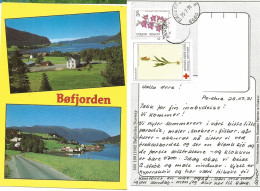 Norway Postcard 1991 Bøfjorden     - Cancelled Bæverfjord 25.7.91 - Storia Postale