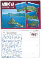 Norway Postcard 1991 Andøya I Vestfjorden, Bleikøya Med Bleik  - Nordmela    - Cancelled Sortland 30.7.91 - Storia Postale