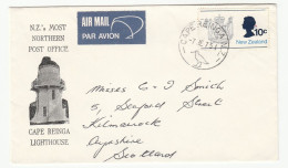 LIGHTHOUSE 1975 New Zealand CAPE REGINA Event  COVER From MOST NORTHERN POST OFFICE, Stamps - Fari