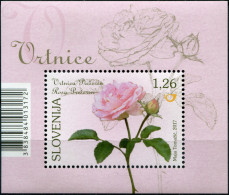 Slovenia 2017. Flora - The Prešeren Rose (MNH OG) Souvenir Sheet - Eslovenia