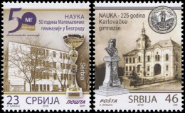 Serbia 2016. Science In Serbia (MNH OG) Set Of 2 Stamps - Serbie