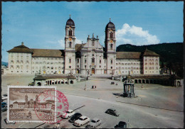 Vatican 1961 Y&T 318 Sur Carte Maximum. Saint Meinrad. Monastère Bénédictin D'Einsiedeln, Suisse. Vierge Noire - Klöster