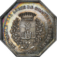 France, Jeton, Compagnie Des Agents De Change De Bordeaux, 1835, Argent - Other & Unclassified