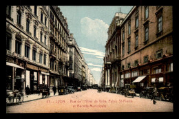 69 - LYON - RUE DE L'HOTEL DE VILLE - CARTE COLORISEE - Lyon 4