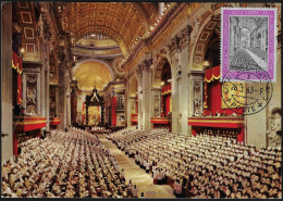 Vatican 1962 Y&T 367 Sur Carte Maximum. Ouverture Du Concile Vatican II - Cristianismo