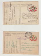 FRANCHIGIA LOTTO DI 2 CARTOLINE - POSTA MILITARE 58 DIVISIONE DEL 1917 WW1 - Franchigia