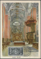 Vatican 1957 Y&T 248 Sur Carte Maximum. Basilique Autrichienne De Mariazell - Churches & Cathedrals