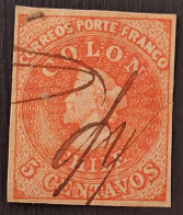 Chili 1853 N°1 Ob TB Cote 100€ - Cile