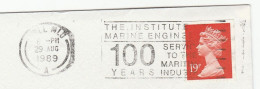 MARINE ENGINEER Inst ANNIV Slogan COVER 1989 Hull  GB Stamps Maritime Ship - Schiffe