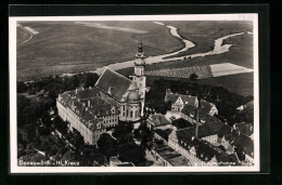 AK Donauwörth, Kloster Hl. Kreuz, Fliegeraufnahme  - Donauwoerth