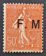 France 1929 FM6 Surcharge Déplacée *TB - Sellos De Franquicias Militares