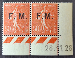 France 1929 FM6 + FM6c **TB Cote +50€ - Militärische Franchisemarken