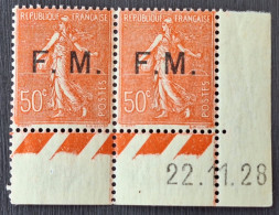 France 1929 FM6 + FM6c  Cd **TB Cote +50€ - Francobolli  Di Franchigia Militare