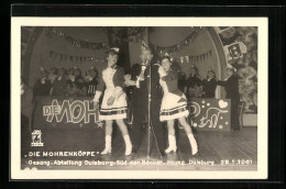AK Duisburg, Die Mohrenköpfe, Gesang-Abteilung Duisburg-Süd Der Bäcker-Innung Duisburg 1961  - Carnaval