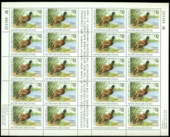 New Zealand 1995 NZ Fish & Game Council, Game Bird Habitat $10 Sheet 20  (NOT POSTage) Muh(xl) - Other & Unclassified