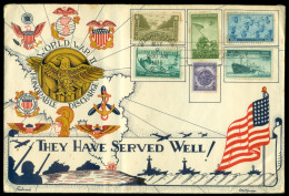 USA 1946 WWII Honourable Discharge Souvenir Cover (perf & Cover Tones) (XL) - Lettres & Documents