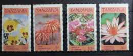 Tansania 324-327 Postfrisch Blumen #RQ754 - Tanzania (1964-...)