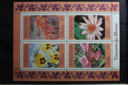 Tansania Block 57 Mit 324-327 Postfrisch Blumen #RQ753 - Tanzania (1964-...)
