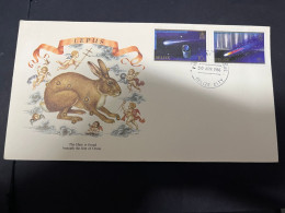 1-4-2024 (4 Y 38A) Belize Stamp For LEPUS (Halley's Comet) Fleetwood FDC - Andere & Zonder Classificatie