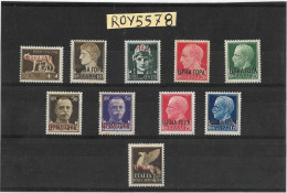 Francobollo Stamps Francobolli Montengro Occupazione Italiana 2 Guerra Mondiale Serie Imperiale 1941 (linguellati) - Montenegro