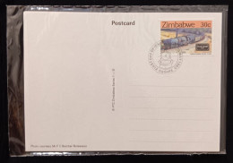 D)1985, ZIMBABWE, POSTCARD WITH STAMP, LOCOMOTIVES, "GWAII". CLASS 20A. 1957, XF - Zimbabwe (1980-...)