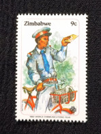 D)1983, ZIMBABWE, STAMP WORLD YEAR OF COMMUNICATIONS, POST, MNH - Zimbabwe (1980-...)