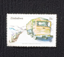 D)1983, ZIMBABWE, STAMP WORLD YEAR OF COMMUNICATIONS, VEHICLES, MNH - Zimbabwe (1980-...)