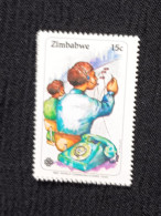D)1983, ZIMBABWE, STAMP WORLD YEAR OF COMMUNICATIONS, TELEPHONE, MNH - Zimbabwe (1980-...)