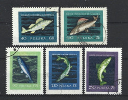 Poland 1958 Fish Y.T. 928/932 (0) - Used Stamps