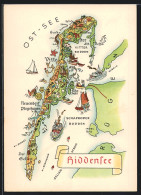AK Insel Hiddensee, Landkarte  - Hiddensee