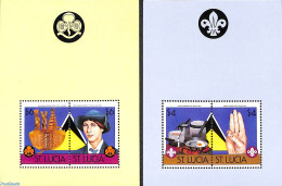 Saint Lucia 1986 Girl Guides 2 S/s (without Border Prints), Mint NH, Sport - Scouting - St.Lucie (1979-...)