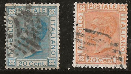 Italie 1867-1877 N°Y.T. ;  23 Et 24 Obl. - Afgestempeld