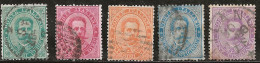 Italie 1879-1882 N°Y.T. ;  33 à 38 Obl. - Usati