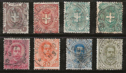 Italie 1891-1897 N°Y.T. ;  55 à 62 Obl. - Usados