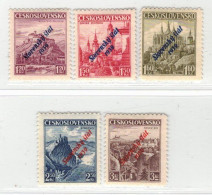 Slovaquie 1939 Mi 13-18 (Yv 12-17), (MH)* Trace De Charniere Propre, - Unused Stamps