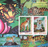 National Children's Day, Tigers, 2V, MS, 2011, Condition As Per Scan - Ongebruikt